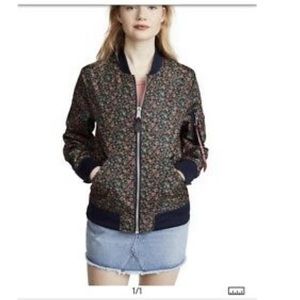 Alpha Industries x Liberty Floral/Blue Reversible Bomber Jacket - Small